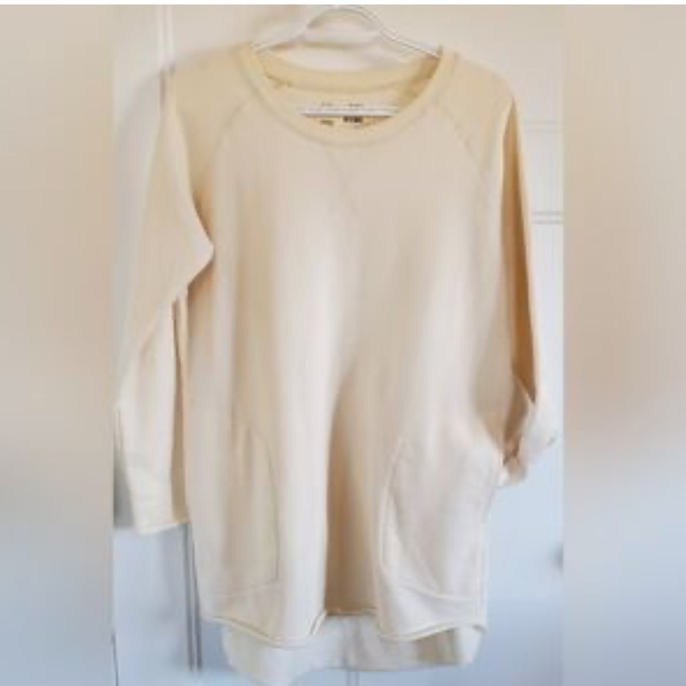 Cream Women's Crewneck Sweatshirt Dress